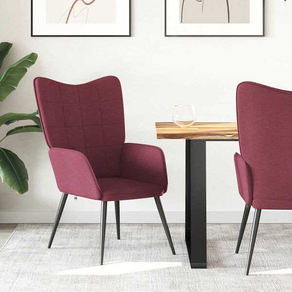 vidaXL Relaxačn&eacute; kreslo, v&iacute;novo červen&eacute;, l&aacute;tka