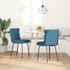 vidaXL Jedálenské stoličky 2 ks modré zamatové