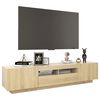 vidaXL TV skrinka s LED svetlami dub sonoma 180x35x40 cm