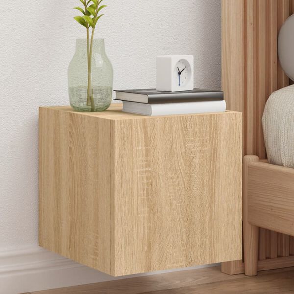 vidaXL TV n&aacute;stenn&aacute; skrinka s LED svetlami dub sonoma 30,5x35x30 cm