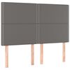 vidaXL Čelo postele siv&eacute; 144x5x118/128 cm umel&aacute; koža