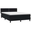 vidaXL Posteľn&yacute; r&aacute;m boxspring s matracom čierny 160x210 cm zamat