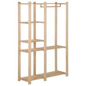 vidaXL Ve&scaron;iak na oblečenie z borovicov&eacute;ho dreva 110x38x170 cm