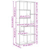 vidaXL Rozdeľovacia knižnica biela 67x25x161,5 cm kompozitné drevo