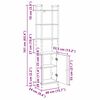 vidaXL Knižnica Siv&yacute; Sonoma 40 x 24 x 161 cm Kompozitn&eacute; drevo