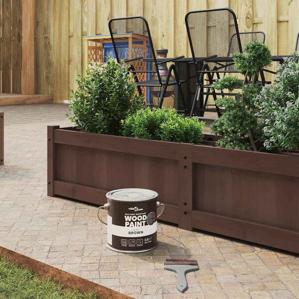 vidaXL Farba na drevo Hned&aacute; 16,5 x 16,5 x 16 cm Tlač na stenu