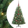 vidaXL Umel&yacute; Skl&aacute;pac&iacute; Vianočn&yacute; Stromček Zelen&aacute; 120 cm PVC a kov