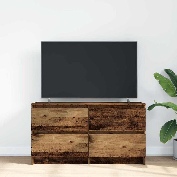 vidaXL TV skrinka Old Wood 100x35x54 cm Engineered Wood