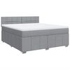 vidaXL Boxspring posteľ s matracom bledosiv&aacute; 180x200 cm l&aacute;tka