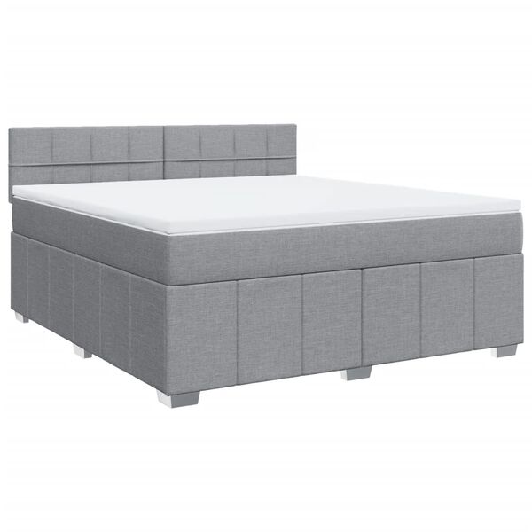 vidaXL Boxspring posteľ s matracom bledosiv&aacute; 180x200 cm l&aacute;tka