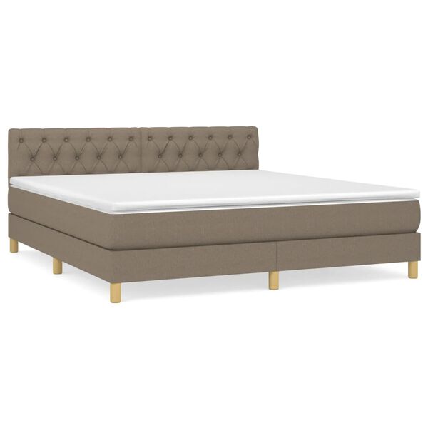 vidaXL Posteľn&yacute; r&aacute;m boxspring s matracom sivohned 160x200 cm l&aacute;tka