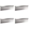 vidaXL Slim&aacute;kov&aacute; ohrada 4 ks 100 x 3,5 x 25 cm Nehrdzavej&uacute;ca oceľ