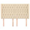 vidaXL Čelo postele so z&aacute;hybmi kr&eacute;mov&yacute; 147x23x118/128 cm l&aacute;tka