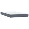 vidaXL Posteľn&yacute; r&aacute;m boxspring s matracom tmavosiv&yacute; 120x210 cm zamat