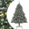 vidaXL Umel&yacute; vianočn&yacute; stromček Zelen&aacute; 210 cm PVC, plast a oceľ