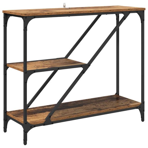 vidaXL Konzolov&yacute; st&ocirc;l Star&eacute; drevo 88,5 x 30 x 75 cm Kompozitn&eacute; drevo