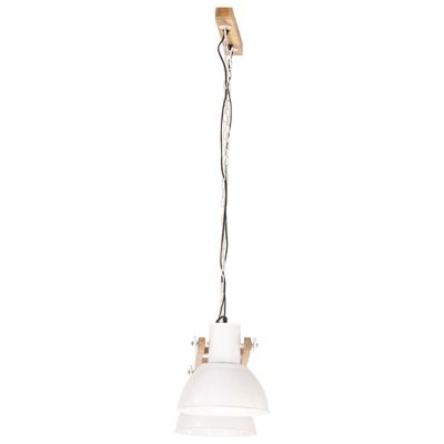 vidaXL Industriálna závesná lampa 25 W biela 109 cm E27