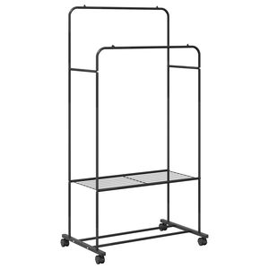 vidaXL Ve&scaron;iak na oblečenie Čierna 80 x 53 x 156 cm