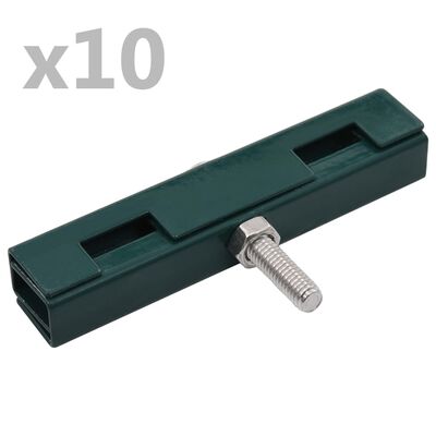 vidaXL Konektor záhradných rohoží v tvare U 10 sád zelený