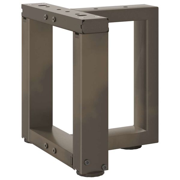 vidaXL Nohy konferenčn&eacute;ho stol&iacute;ka v tvare T, 2 ks, čierne, 30x25x(30-31) cm, oceľov&eacute;