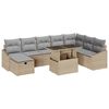 vidaXL S&uacute;prava z&aacute;hradn&yacute;ch pohoviek 9 ks polyratan