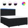 vidaXL Posteľn&yacute; r&aacute;m boxspring s matracom čierny 200x200 cm zamat