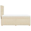 vidaXL Posteľn&yacute; r&aacute;m boxspring s matracom kr&eacute;mov&yacute; 90x190 cm l&aacute;tka