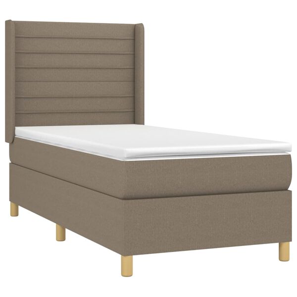 vidaXL Boxspring posteľ s matracom sivohned&yacute; 100x200 cm l&aacute;tka