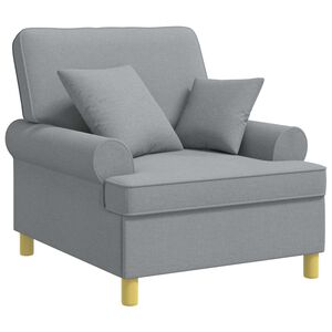 vidaXL XL kreslo s vank&uacute;&scaron;mi Svetlosiv&aacute; L&aacute;tka