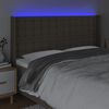 vidaXL Čelo postele s LED sivohned&eacute; 163x16x118/128 cm l&aacute;tka