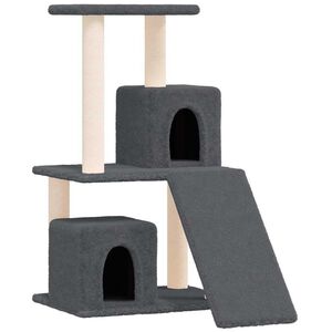 vidaXL &Scaron;krabadlo pre mačky so sisalov&yacute;mi stĺpikmi tmavosiv&eacute; 82 cm
