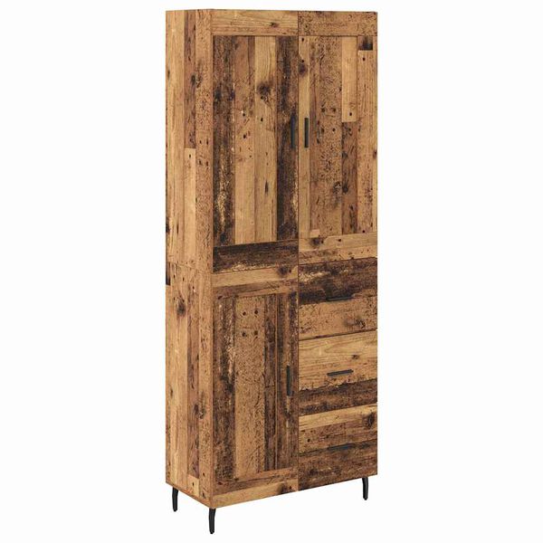 vidaXL Highboard so z&aacute;suvkou 2 pcs Star&eacute; drevo Kompozitn&eacute; drevo
