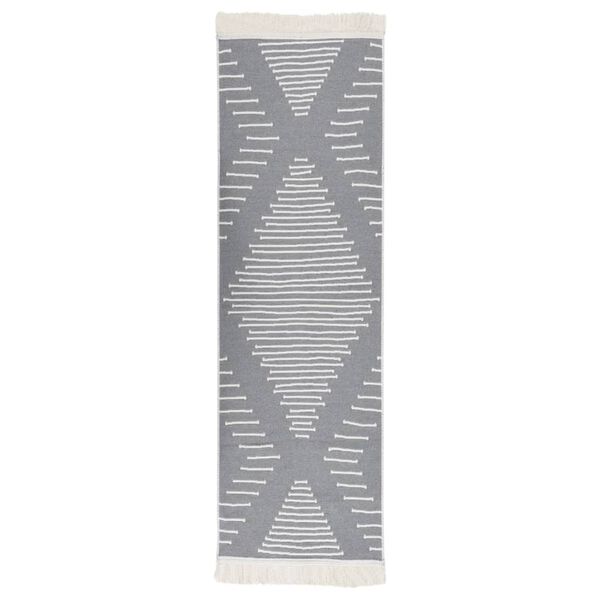 vidaXL Koberec tmavosiv&yacute; 80x300 cm bavlna