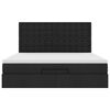 VidaXL Osmansk&aacute; posteľ s matracom a LED di&oacute;dami Čierna l&aacute;tka 180x200cm
