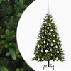 vidaXL Umel&yacute; vianočn&yacute; stromček s guľami 120 cm 150 LED Tepl&aacute; biela
