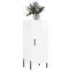 vidaXL Komoda leskl&aacute; biela 34,5x34x90 cm spracovan&eacute; drevo
