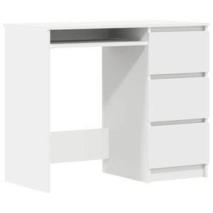 vidaXL P&iacute;sac&iacute; st&ocirc;l, biely 90x45x76 cm, kompozitn&eacute; drevo