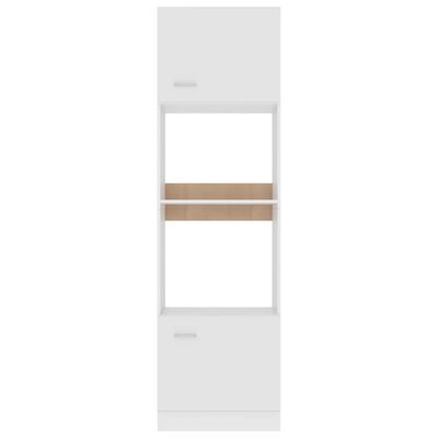 vidaXL Skrinka na mikrovlnku, biela 60x57x207 cm, kompozitné drevo