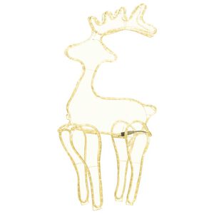 vidaXL Vianočná sieťovinová dekorácia so sobom 306 LED 60x24x89 cm