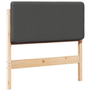 vidaXL Čal&uacute;nen&eacute; čelo postele s čelnou doskou Hned&aacute; a tmavo&scaron;ed&aacute; 80 cm