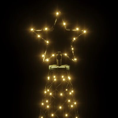 vidaXL Vianočný stromček s kovovým stĺpikom 1400 LED, teplý biely 5 m