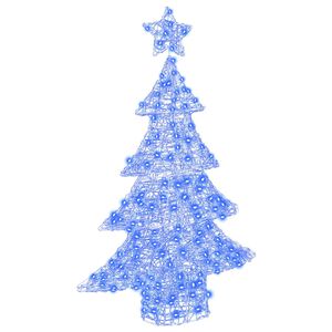 vidaXL Vianočn&yacute; stromček 100 LED Modr&aacute; 120 cm Akryl