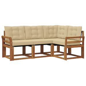 vidaXL Z&aacute;hradn&aacute; s&uacute;prava gaučov s vank&uacute;&scaron;om 4 pcs Pr&iacute;rodn&aacute; a b&eacute;žov&aacute;