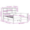 vidaXL Posteľ s knižnicou bez matraca vosková 135x190cm borovica