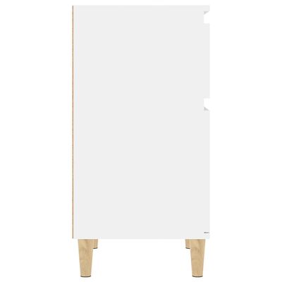 vidaXL Nočný stolík lesklý biely 40x35x70 cm
