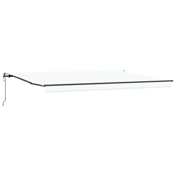 vidaXL Zatemniteľn&aacute; mark&iacute;za Biela 500 &times; 350 cm Tkanina a hlin&iacute;k