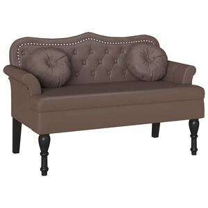 vidaXL Chesterfield lavica Hned&aacute; 120,5 x 65 x 75 cm Umel&aacute; koža