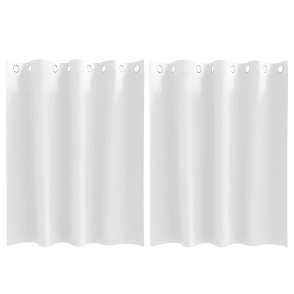 vidaXL Z&aacute;clony na zatemnenie s kr&uacute;žkami 2 pcs Čist&aacute; biela 140 x 140 cm
