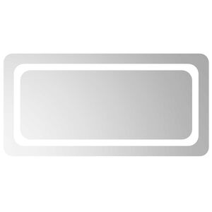 vidaXL Zrkadlo do k&uacute;peľne s LED Priehľadn&aacute; 80 x 40 cm tvrden&eacute; sklo