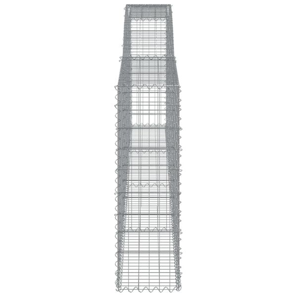 vidaXL Oblúkový gabionový kôš 400x30x100/120 cm pozinkované železo